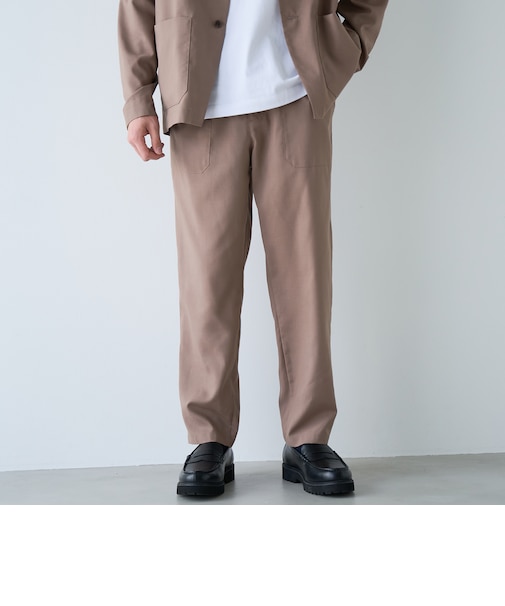 ハイブリットリネン リラックスパンツ【吸水速乾・防シワ・UVカット】