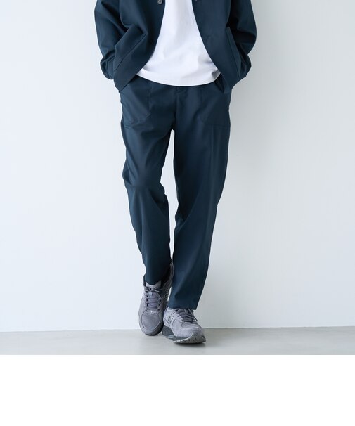 ハイブリットリネン リラックスパンツ【吸水速乾・防シワ・UVカット】