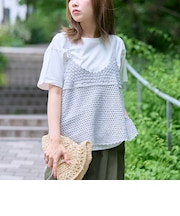 【再入荷 / 新色登場 / セットアイテム】クロシェキャミセットT