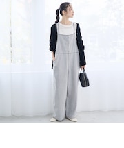 コットンレーヨンデニムサロペット