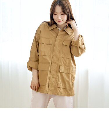 コットンリップストップ サファリジャケット