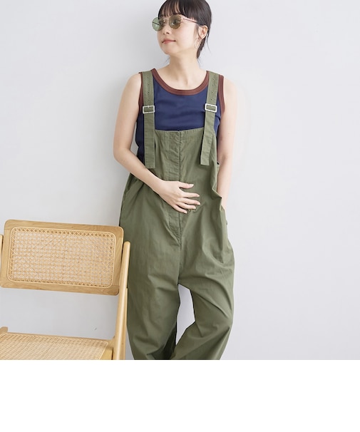 コットンリップストップサロペット