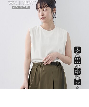 【UVカット/接触冷感】WELLTECT USA コットン ノースリーブ