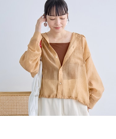 シアーフーディーシャツ