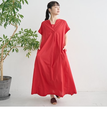 【MARKET（マーケット）】スキッパーフレンチスリーブワンピース