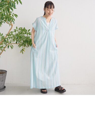 【MARKET（マーケット）】スキッパーフレンチスリーブワンピース