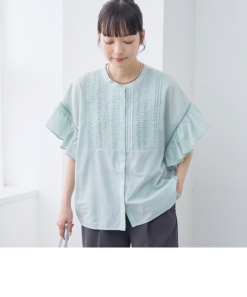 MARKET（マーケット）】袖フリルピンタックブラウス｜コーエンの通販 