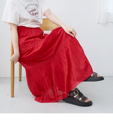 【MARKET（マーケット）】 レースティアードスカート