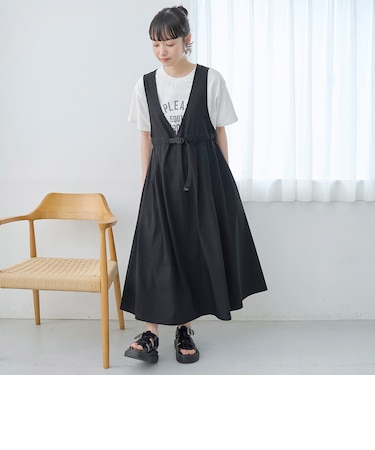 【接触冷感/UVカット】C.mt 撥水Vネックフレアジャンスカ