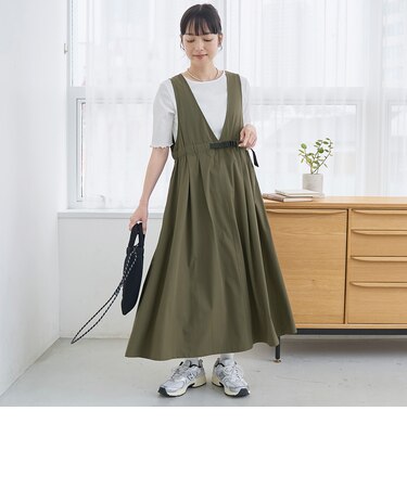 【接触冷感/UVカット】C.mt 撥水Vネックフレアジャンスカ