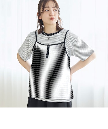 【セットアイテム】ヘンリーネックキャミ アソートTシャツセット