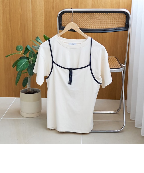 【セットアイテム】ヘンリーネックキャミ アソートTシャツセット