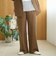リネン混カノコイージーワイドパンツ
