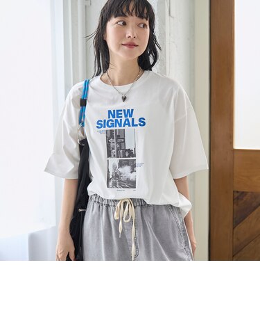 【汗染み防止 / 接触冷感】フォトプリント ゆるTシャツ