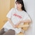 【汗染み軽減】 立体ロゴ風プリントTシャツ