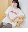 【汗染み軽減】 立体ロゴ風プリントTシャツ
