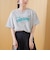 【汗染み軽減】 立体ロゴ風プリントTシャツ