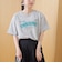 【汗染み軽減】 立体ロゴ風プリントTシャツ