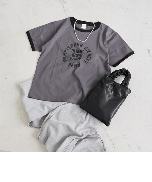 【汗染み軽減 / 接触冷感】アソートロゴリンガーTシャツ