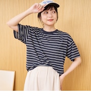 シアーマルチボーダーTシャツ