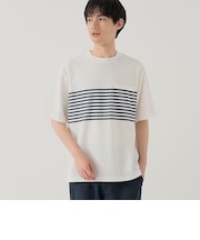 【WEB限定】チェストボーダーワンポイント半袖Tシャツ