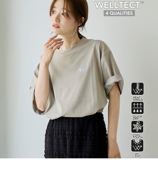 【UVカット・接触冷感・吸水速乾・遮熱性】Penneys × WELLTECT 別注ワンポイントTシャツ