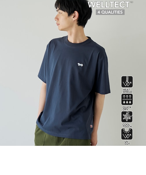 【UVカット・接触冷感・吸水速乾・遮熱性】Penneys × WELLTECT 別注ワンポイントTシャツ