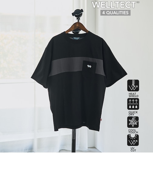 【UVカット・接触冷感・吸水速乾・遮熱性】Penneys × WELLTECT  別注配色切り替えTシャツ