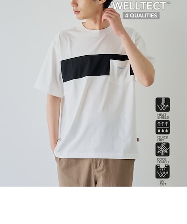 【UVカット・接触冷感・吸水速乾・遮熱性】Penneys × WELLTECT 別注配色切り替えTシャツ