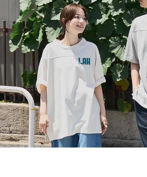 p*h様 【極上の雰囲気】ヴィンテージ風 フットボールTシャツ ホワイト×イエロ ヴィンテージライクフットボールTシャツ｜コーエンの通販｜&mall