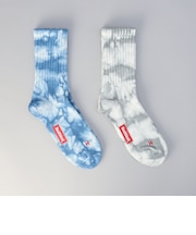 【2足セット】HealthKnit（ヘルスニット）タイダイクルーソックス