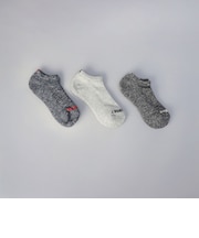 【3足セット】HealthKnit（ヘルスニット）杢ロゴ入りスニーカーソックス