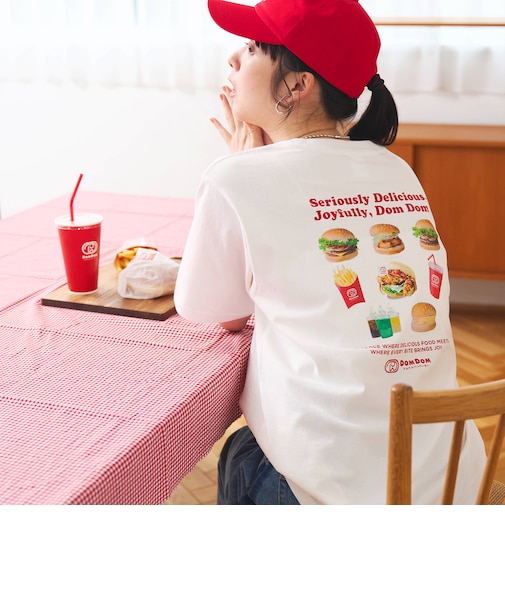 【DOMDOM（ドムドム）×coen】アソートロゴプリントユニTシャツ（WEB限定サイズあり）