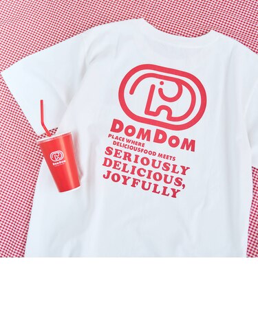 【DOMDOM（ドムドム）×coen】アソートロゴプリントユニTシャツ（WEB限定サイズあり）