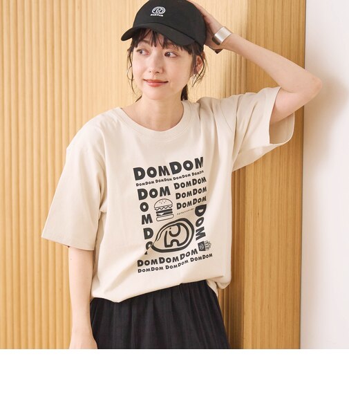 【DOMDOM（ドムドム）×coen】アソートロゴプリントユニTシャツ（WEB限定サイズあり）