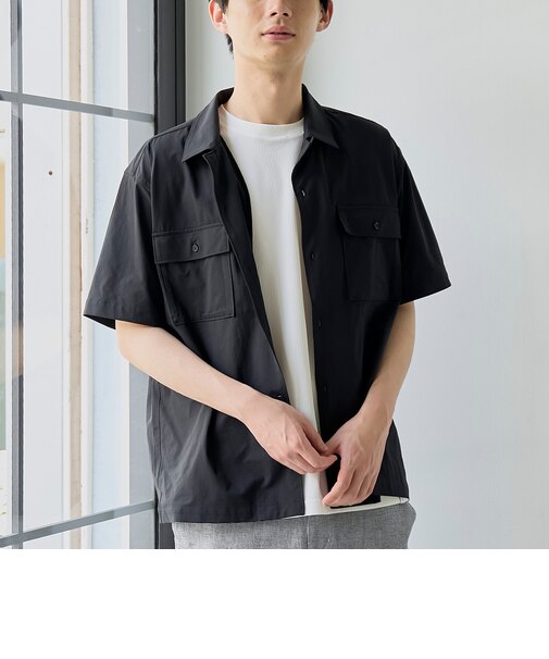 【2WAYストレッチ・接触冷感・UVカット】マルチファンクション半袖シャツ