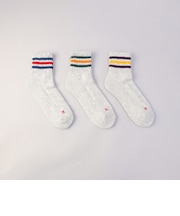【3足セット】Healthknit（ヘルスニット）スラブ3ラインソックス