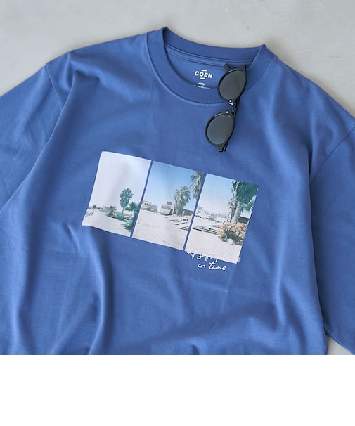 西海岸フォトプリントTシャツ