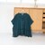 裾刺繍レース スキッパーシアーバンドカラーブラウス