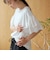 カットワークレース 袖切替デザインTシャツ