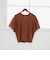 カットワークレース 袖切替デザインTシャツ