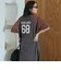 【汗染み軽減】アソートナンバリングロゴプリント ラグランTシャツワンピース