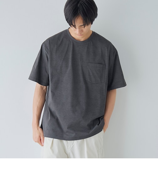 【吸水速乾、接触冷感、遮熱性、UVカット】マルチファンクション無地ポケットTシャツ