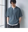 キーネックフェイクレイヤード半袖Tシャツ