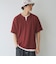 キーネックフェイクレイヤード半袖Tシャツ