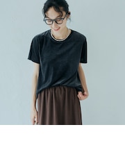 シアーベロア コンパクト半袖Tシャツ