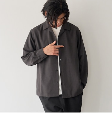 【通気性、UVカット】リラックスオータム無地シャツ