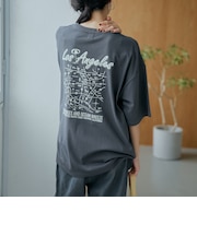 【I LOVE LA（アイラブエルエー）】マップデザイン バックプリントTシャツ