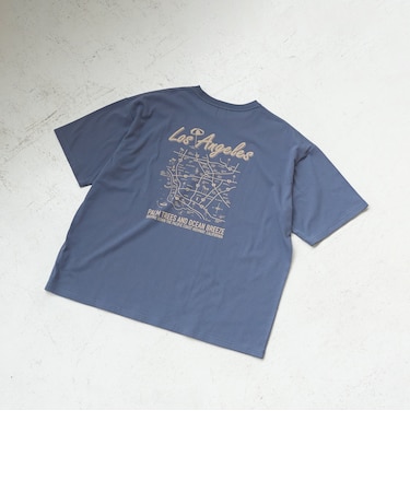 【I LOVE LA(アイラブエルエー)】マップデザイン バックプリントTシャツ