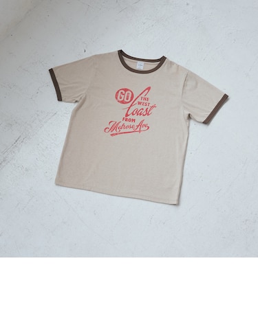 【I LOVE LA（アイラブエルエー）】アソートプリント ヴィンテージライクリンガーTシャツ